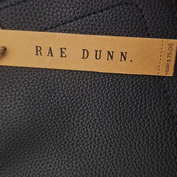 Rae Dunn Black Pebbled Leather Medium Shoulder Crossbody Adjustable Strap - Picture 8 of 8